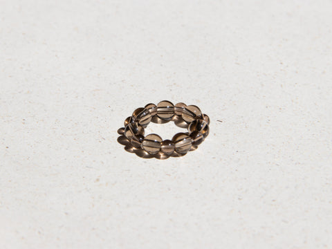 Ring made of Burmese jade &amp; 18-carat gold-plated pearl, Maelis Ring