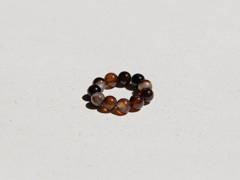 Ring aus braunem Achat, Bay Ring