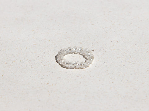 Ring mit gefrosteten Glasperlen, Frozen Ring
