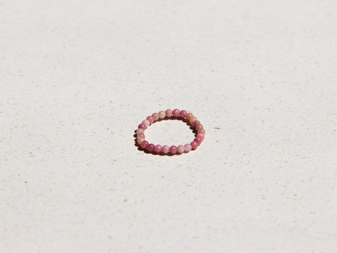 Rhodochrosite ring, self-love and heart strength