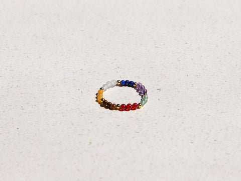 7 Chakra Edelstein Ring, Balance und Energie