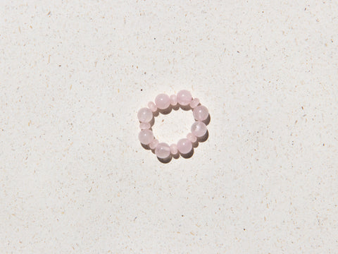 Ring aus Rosenquarz, Yuna Ring