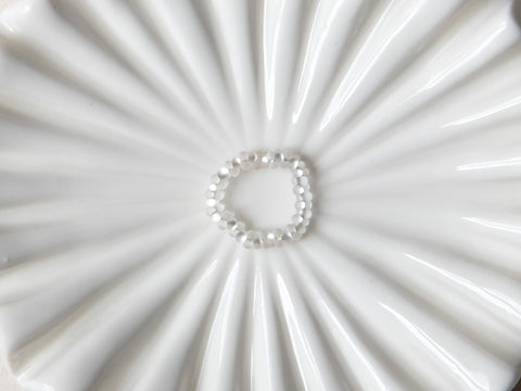 Ring mit gefrosteten Glasperlen, Frozen Ring