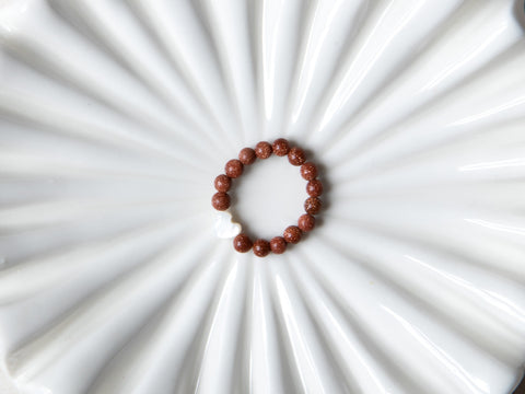 Ring with red sandstone &amp; heart shell pearl, Vela Ring