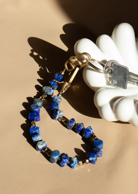 Kurze Handykette mit Lapislazuli Natursteinen