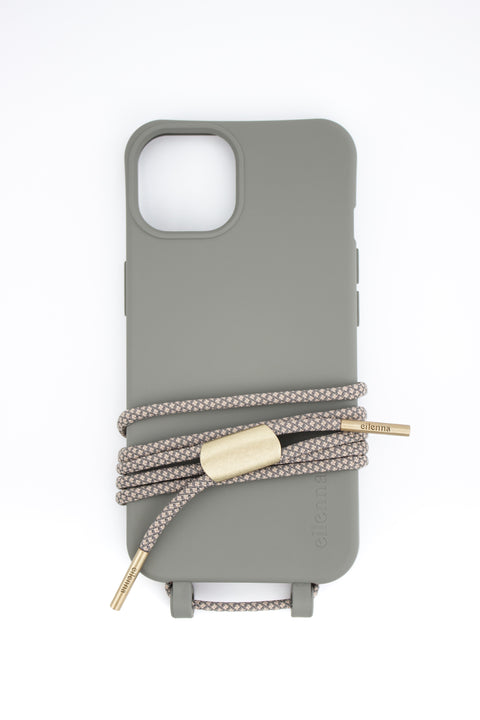 Handyhülle mit abnehmbarer Kordel, Pine & Oat