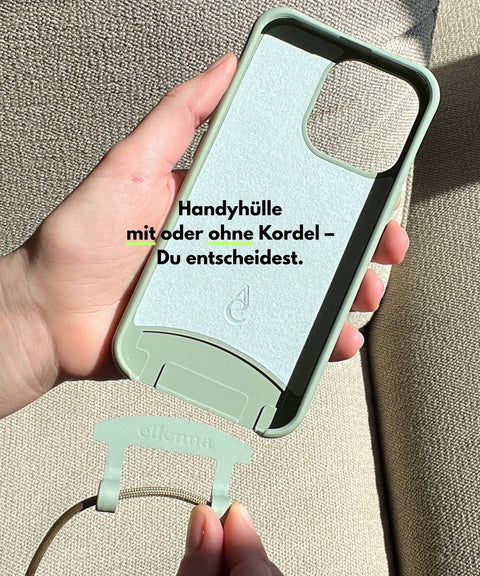 Phone case with detachable cord, Sage & MUD