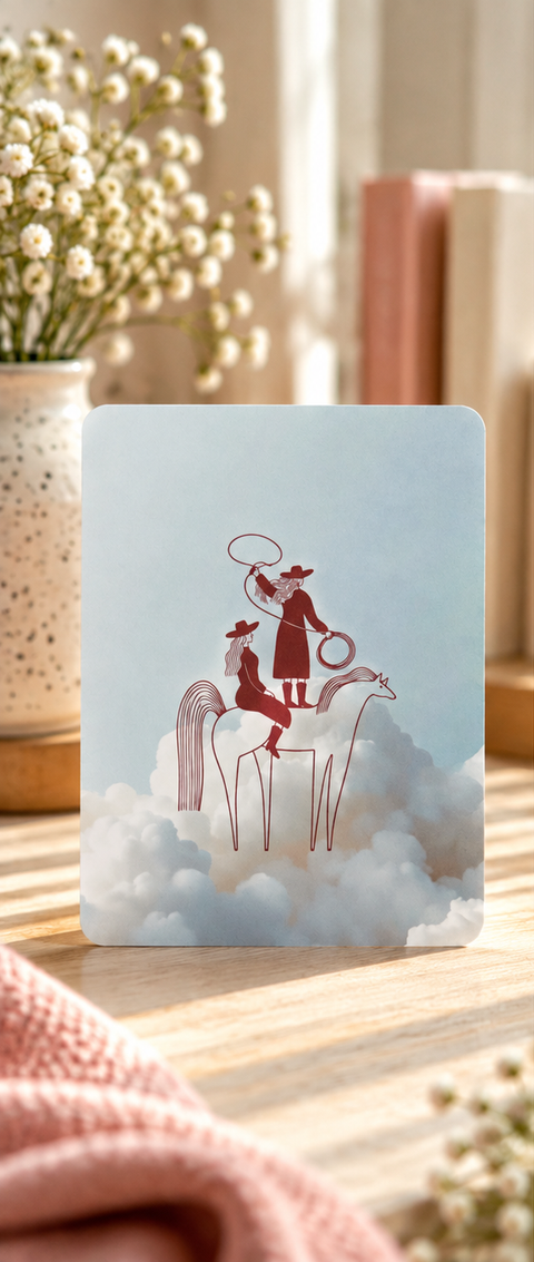Gift set with handmade suncatcher, wedding greeting card & gift bag