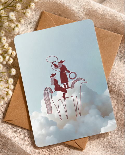 Gift set with handmade suncatcher, wedding greeting card & gift bag