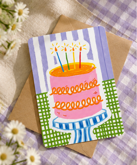 Gift set with handmade suncatcher, wedding greeting card & gift bag