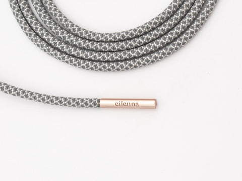 Handykette universal mit Karabiner und Adapter, Handykordel in FOGGY mit Silber oder Rosegold, handmade von eilenna