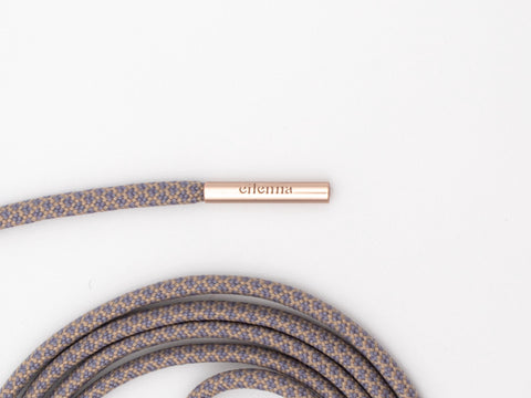 Handykette universal mit Karabiner und Adapter, Kordel in OVER the TAUPE mit Gold oder Rosegold, handmade von eilenna