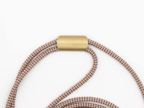 Handykette universal mit Karabiner und Adapter, Kordel in CHESS mit Gold oder Rosegold, handmade von eilenna