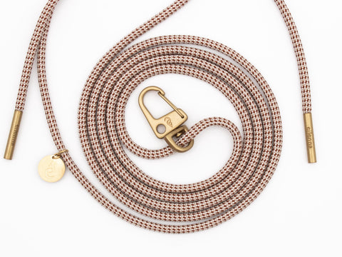 Handykette universal mit Karabiner und Adapter, Kordel in CHESS mit Gold oder Rosegold, handmade von eilenna