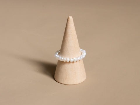 Ring mit Süsswasserperlen, Elastischer Perlen Ring, Geschenk Frauen, Liora Ring von eilenna