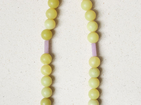 Zitronenjade & Amethyst Halskette, Naturstein Perlenkette Damen, 18K Vergoldet, Handmade Schmuck von eilenna