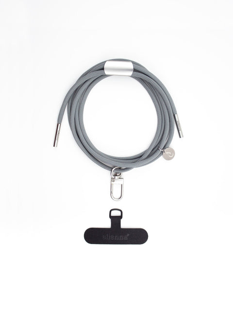 eilenna universal Handykette mit Karabiner und Patch, Kordel in PEPPELSTONE