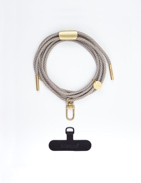 eilenna universal Handykette mit Karabiner und Patch, Kordel in GINGER