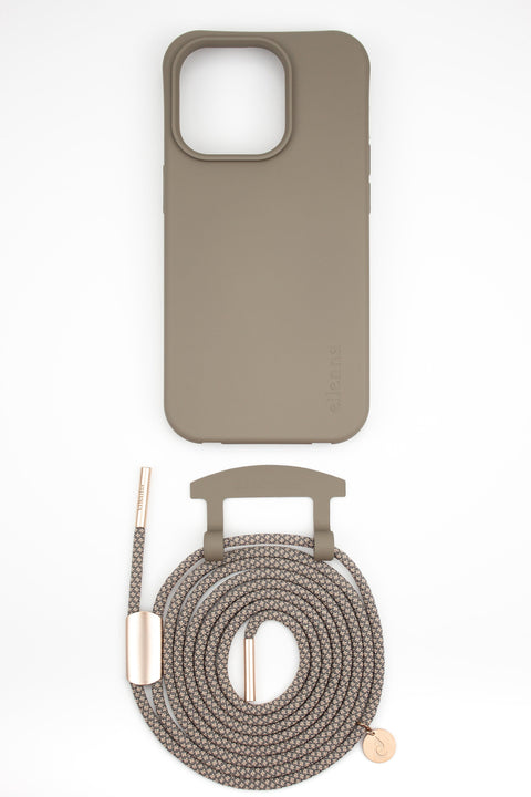 eilenna Wechselbare Handykette und Handyhülle in OAK mit Kordel OAT
